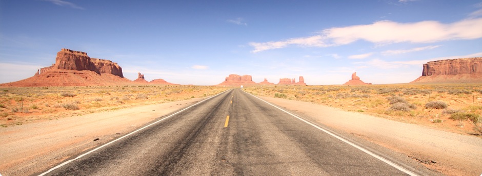 Road in the desert.